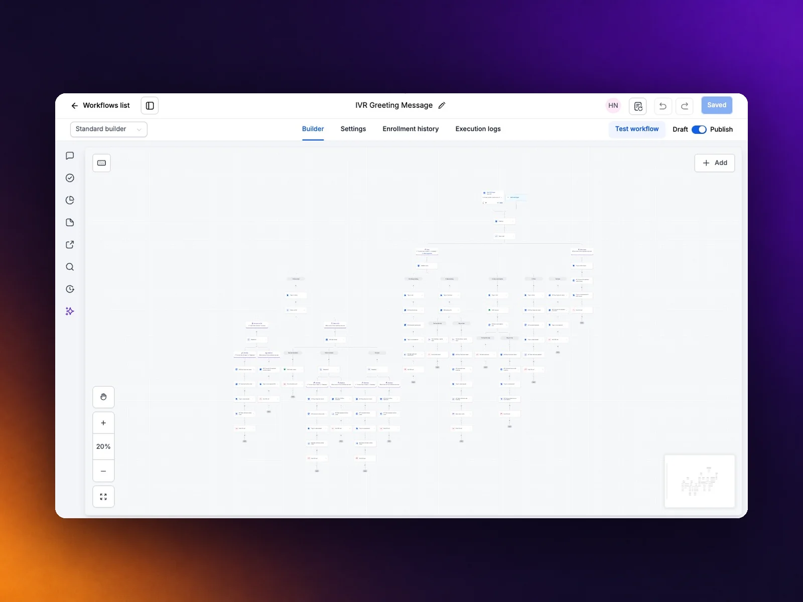 A whole phone menu tree, zoomed out